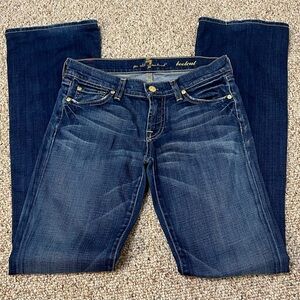 7 For All Mankind Dark Blue Boot Cut Jeans